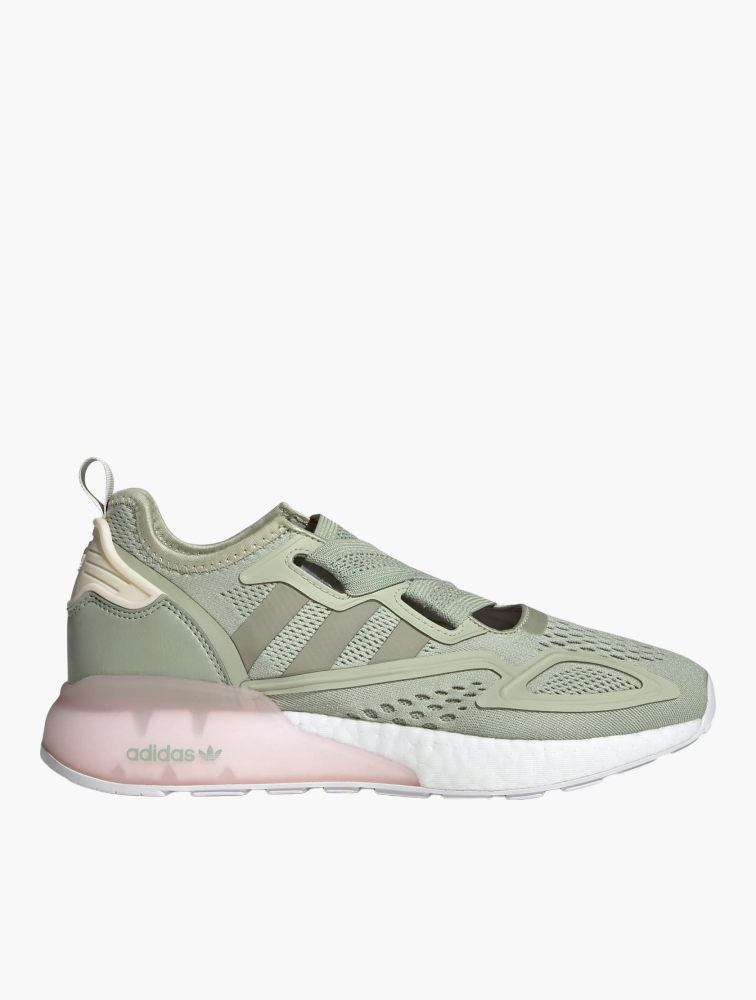 MyRunway | Shop adidas Originals Halo Green & Feather Gray ZX 2K