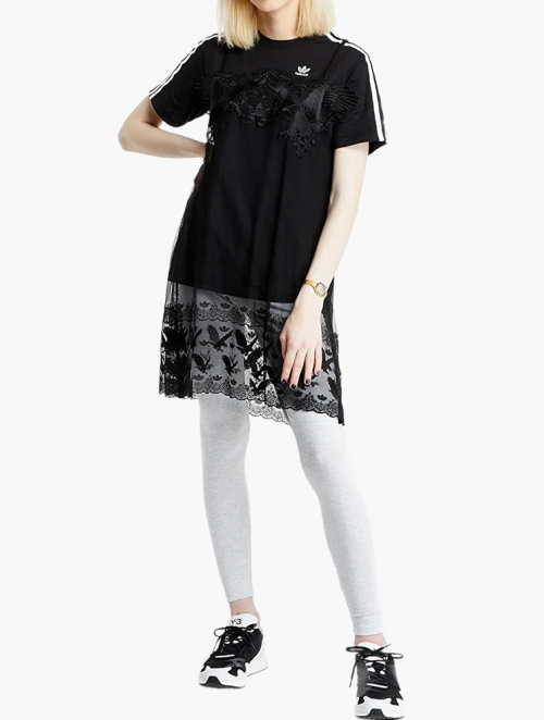 MyRunway | Shop adidas Originals Black Round Neck Lace T-shirt for