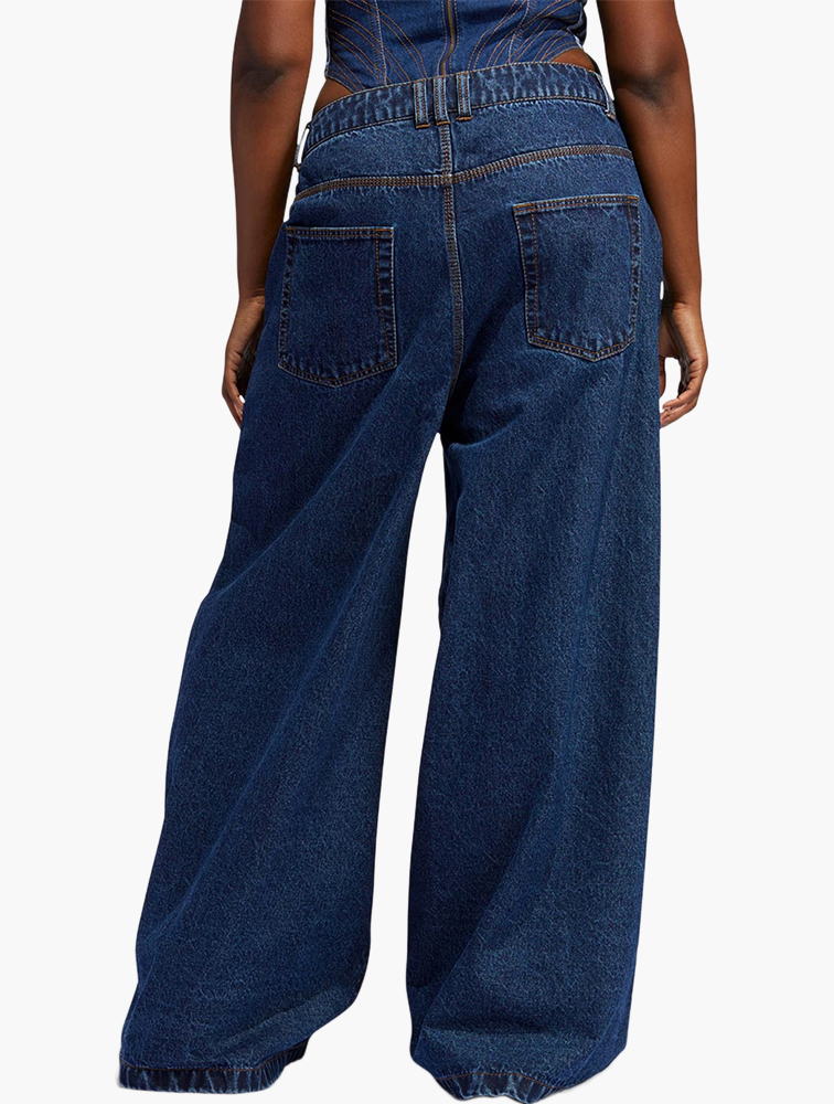 MyRunway | Shop adidas Performance Dark Denim Ivy Park Wide Leg