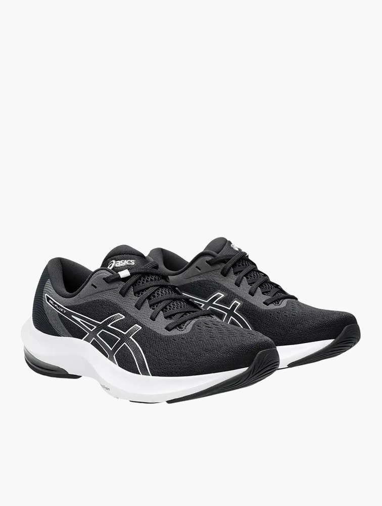 MyRunway | Shop Asics Black & White Gel Flux 7 Trainers for Men