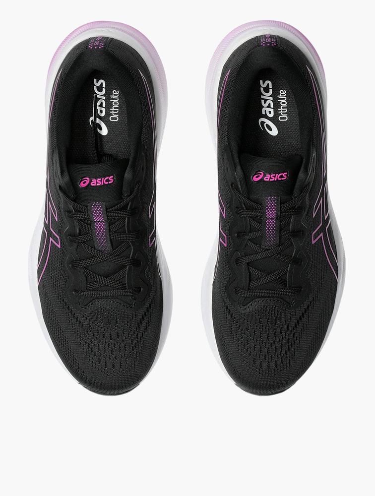 たろー　レディース　BLK M MyRunway | Shop Asics Black & Bold Magenta Lace-Up Running Shoes
