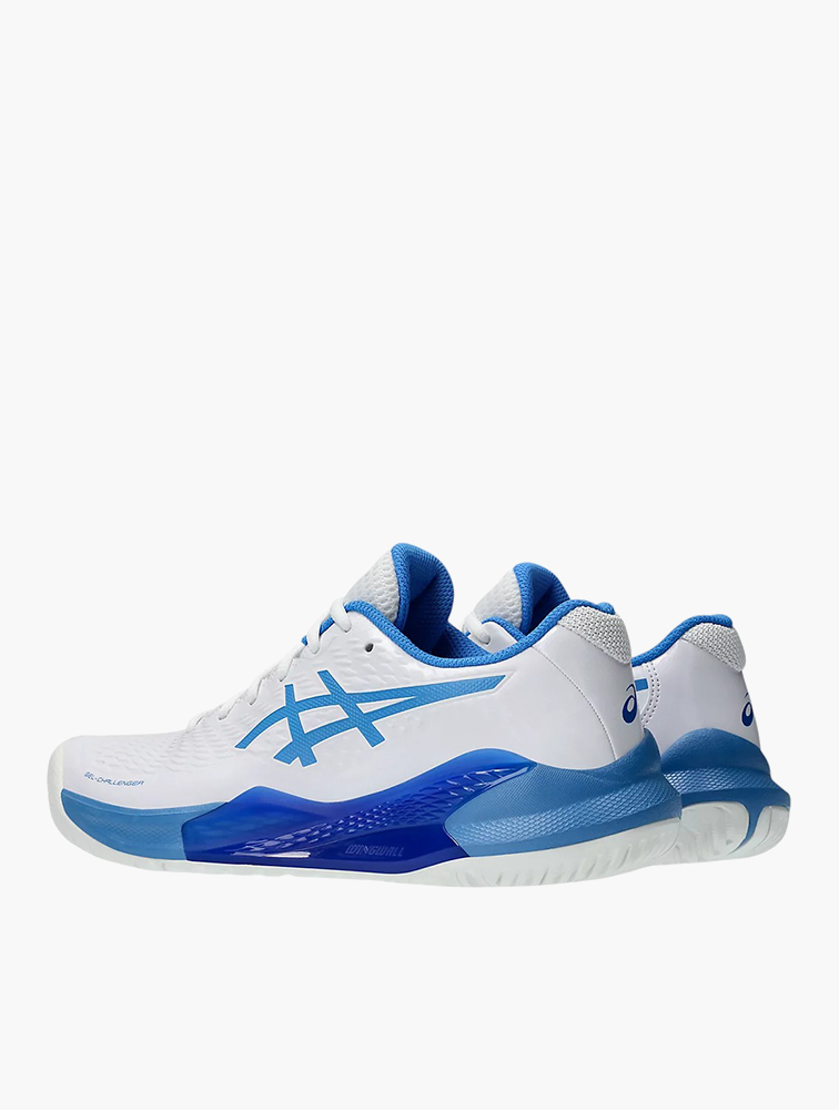 MyRunway | Shop Asics White & Blue Coast Gel-Challenger 14 Court