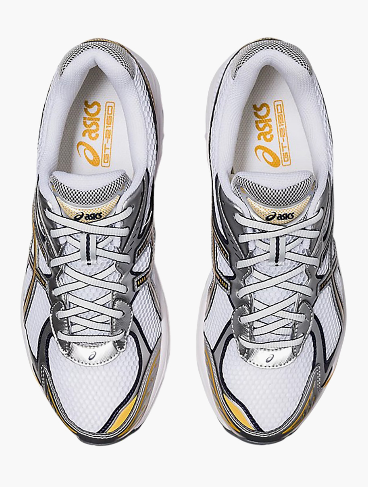 MyRunway | Shop Asics White & Pure Silver Gt-2160 Lace Up Sneakers