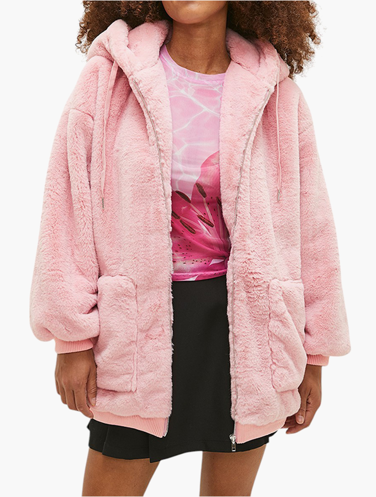 MyRunway | Shop Blake Faux Fur Coat - Pink for Women from MyRunway