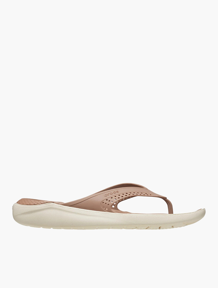 MyRunway Shop Crocs Latte Stucco LiteRide Flip Flops for Women