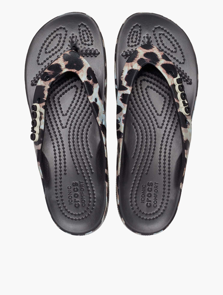 MyRunway Shop Crocs Black Leopard Classic Platform Animal Remix