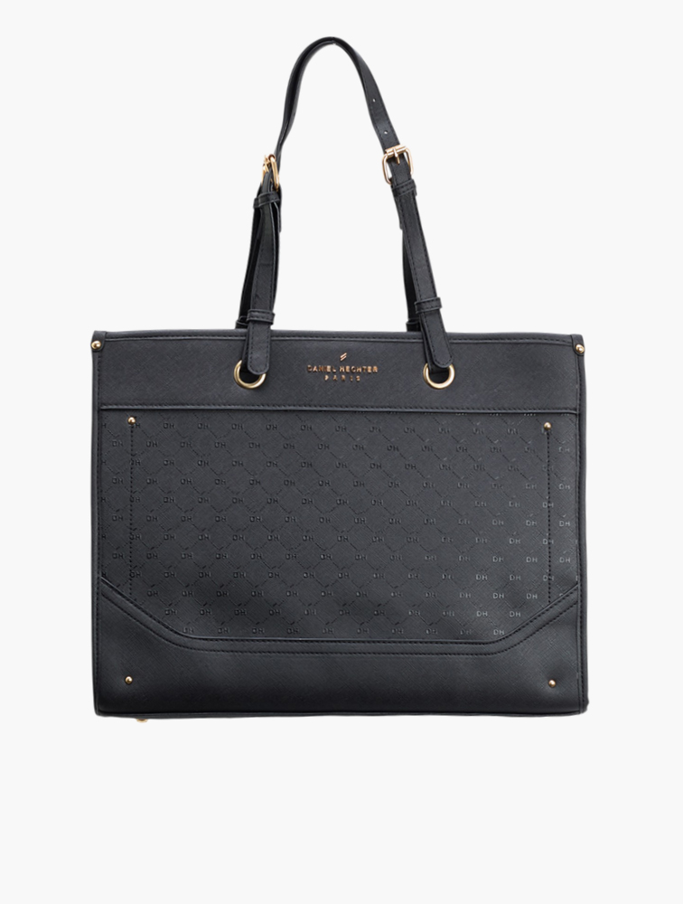 MyRunway Shop Daniel Hechter Black Graphic Tote Handbag for