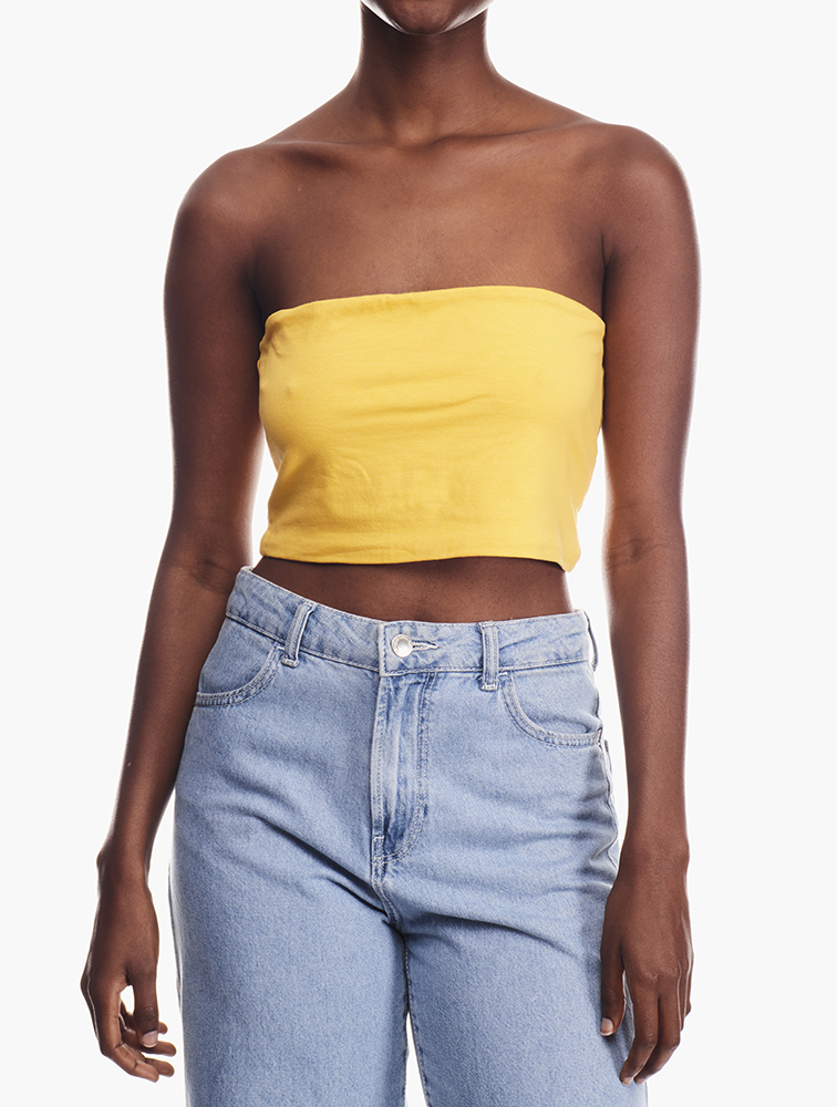 forever 21 yellow crop top
