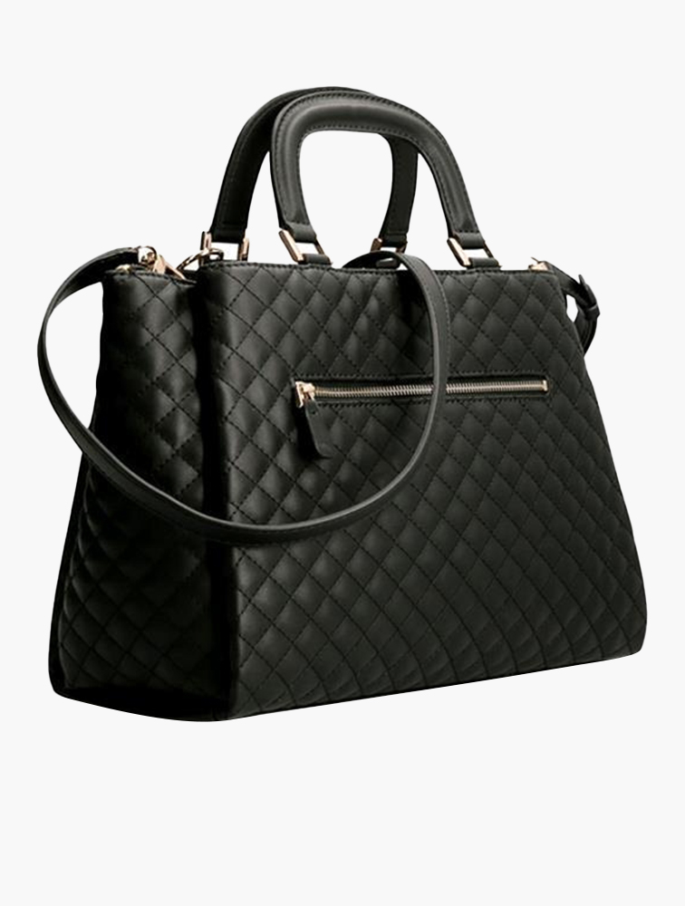 MyRunway Shop GUESS Black Rue Rose Girlfriend Satchel Bag for