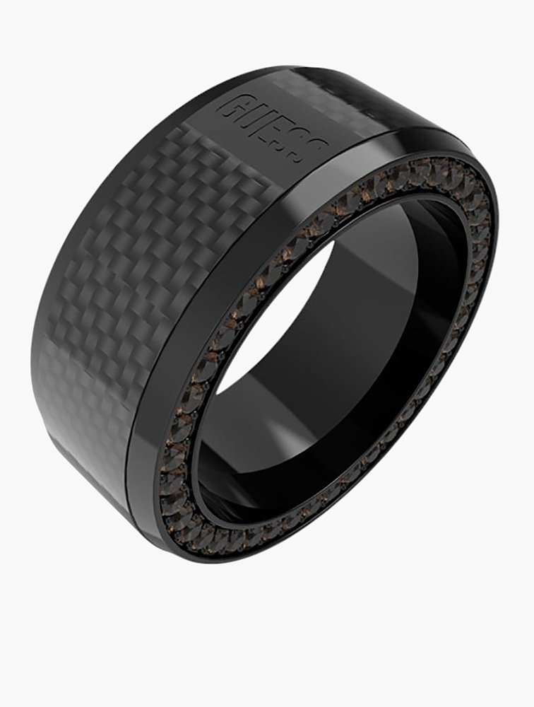 MyRunway Shop GUESS Black Gents Racer Tag Ring For Men From MyRunway myrunway-shop-guess-black-gents-racer-tag-ring-for-men-from-myrunway