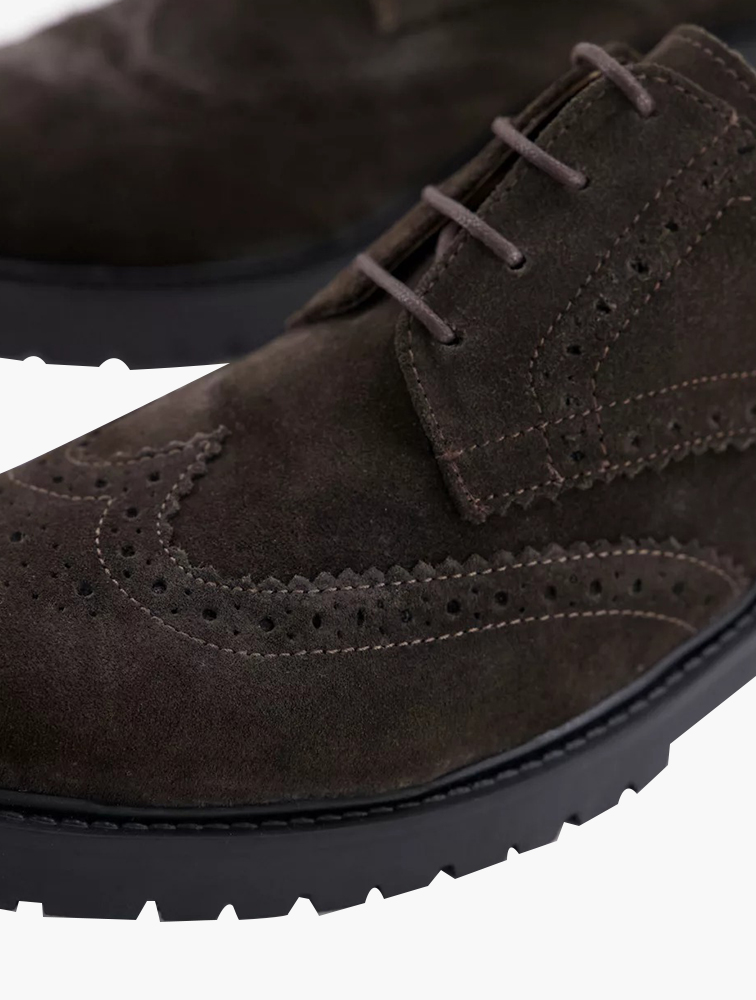 H by Hudson Rivington Brown Suede Brogues - US 8 M MyRunway | Shop H by Hudson Brown Suede Rivington Chunky  main image 4