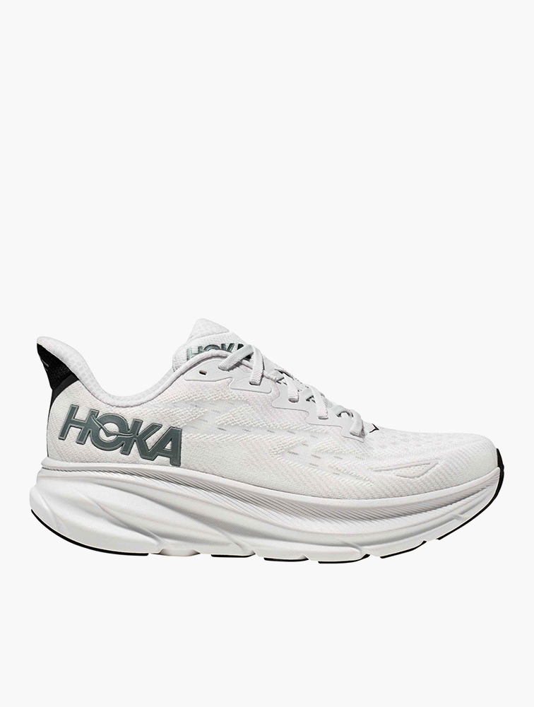 MyRunway | Shop Hoka White Clifton 9 Running Shoes for Men from