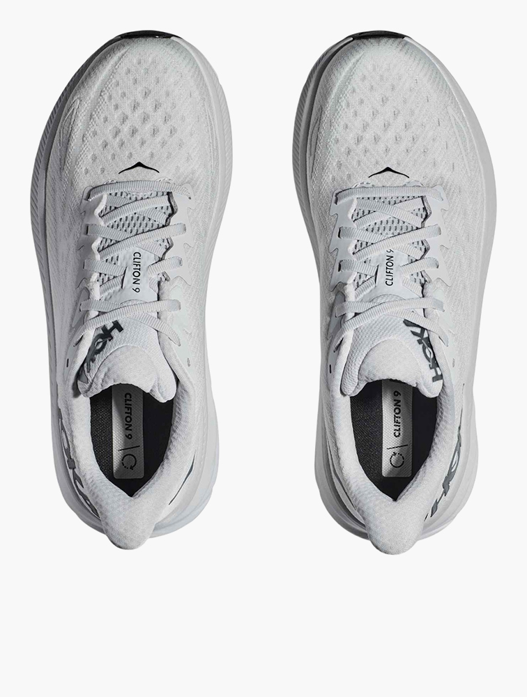 MyRunway | Shop Hoka White Clifton 9 Running Shoes for Men from