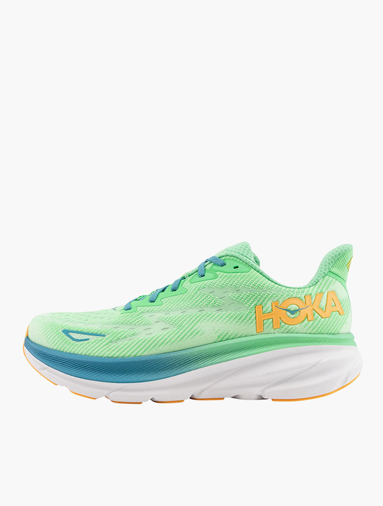 MyRunway | Shop Hoka Lemon Green Clifton 9 Wide Running Shoes for