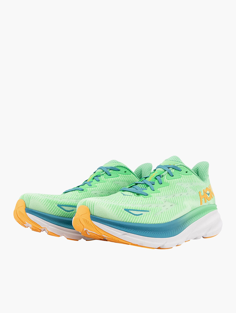 MyRunway | Shop Hoka Lemon Green Clifton 9 Wide Running Shoes for