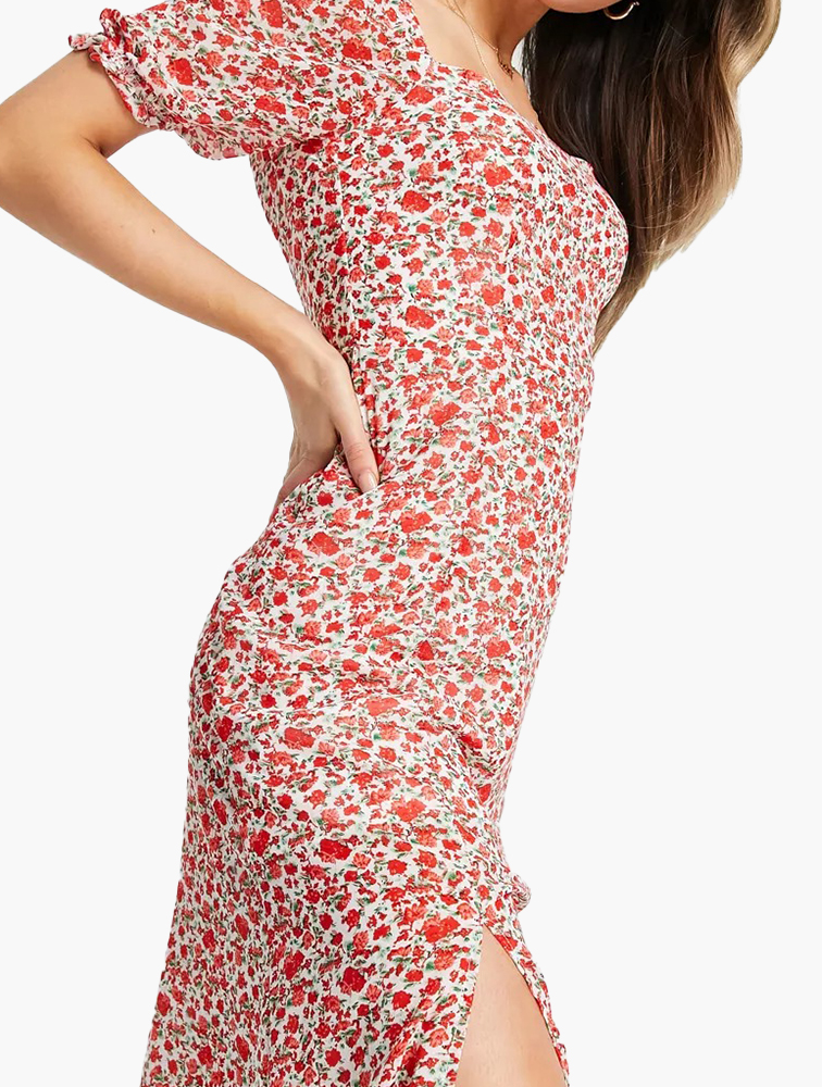 MyRunway | Shop In the Style Multi Floral Print Jac Jossa Puff Sleeve ...