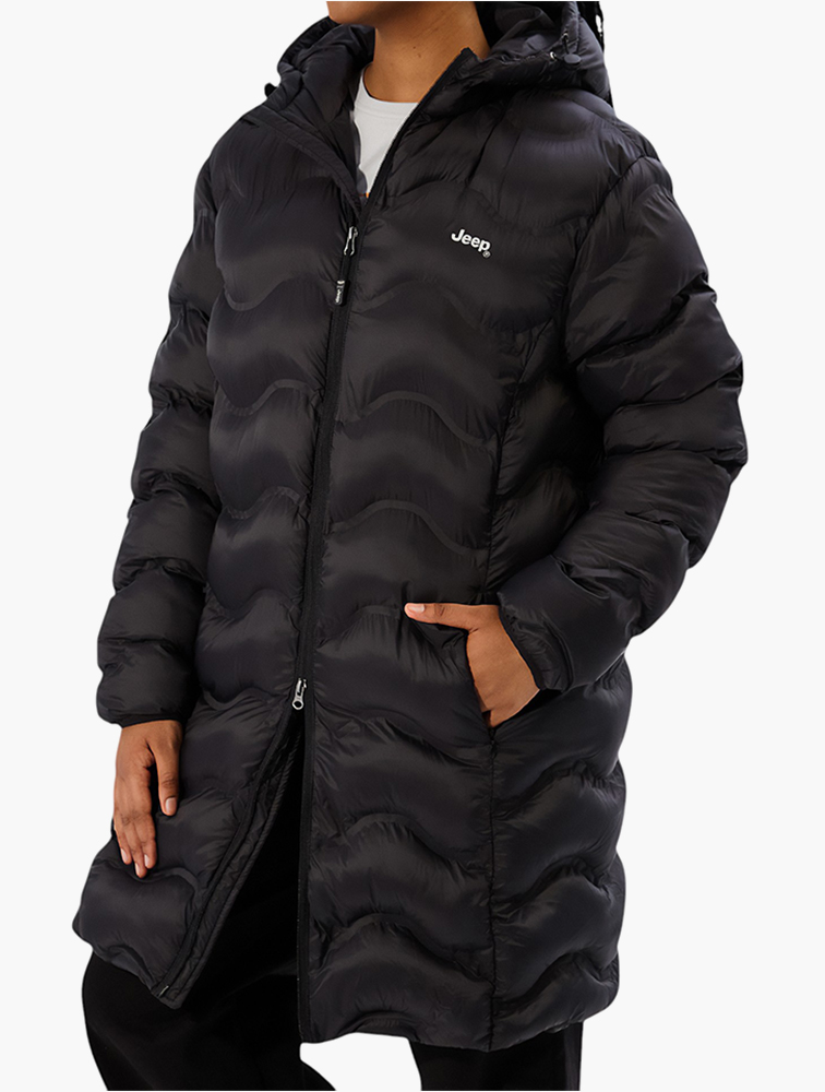MyRunway | Shop Jeep Black Fashion Longer Length Padded Jacket for