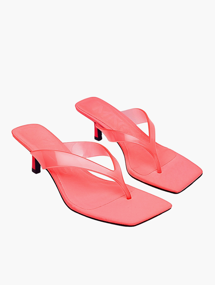 MyRunway Shop Mango Bright Pink Retro Mule Sandals for Women