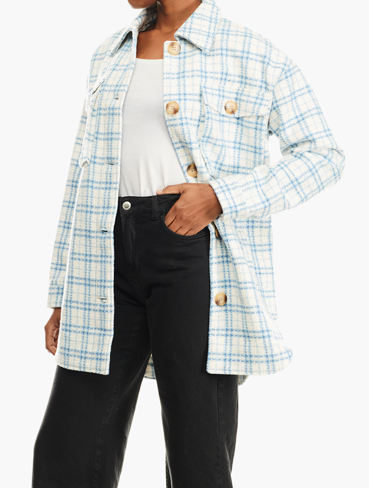 Checked Shacket Missguided Oversized Shacket MyRunway Shop