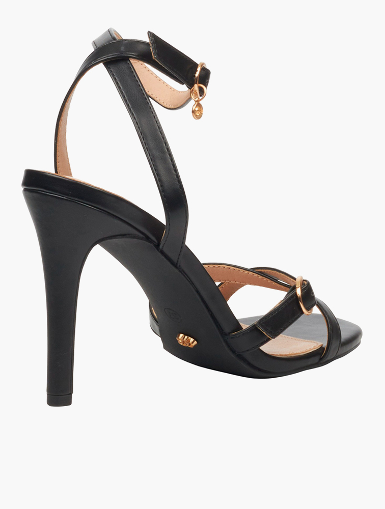 MyRunway | Shop Miss Black Black Razz 1 Faux Leather High Heels
