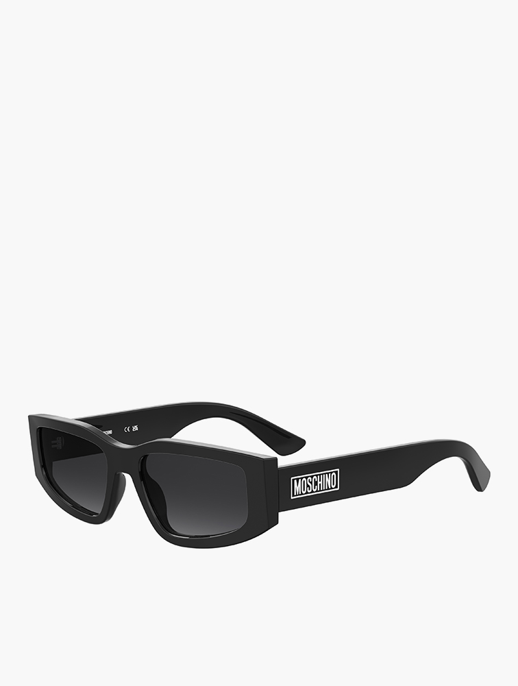MyRunway | Shop Moschino Black Dark Grey Shaded Rectangular