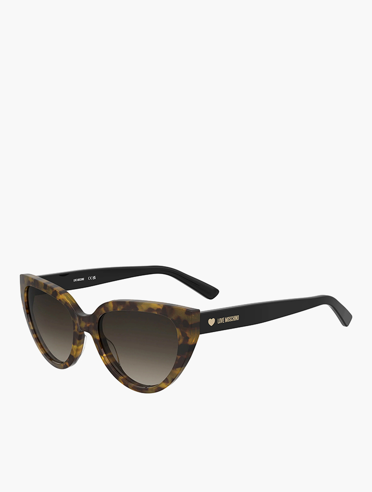 MyRunway | Shop Moschino Love Brown Shaded Tortoise Cat Eye