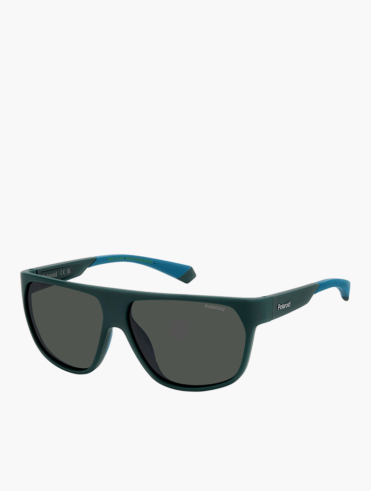 MyRunway | Shop Polaroid Matte Green Rectangular Flat Top Solid