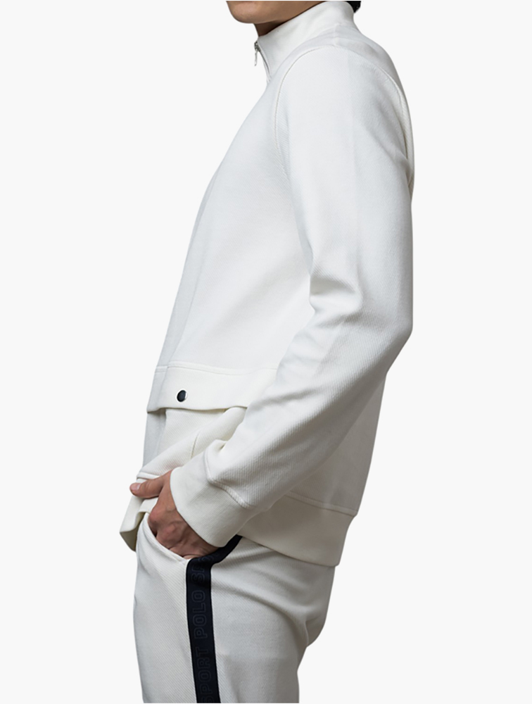 MyRunway | Shop Polo Off White Sport Long Sleeve Quarter Zip Sweat