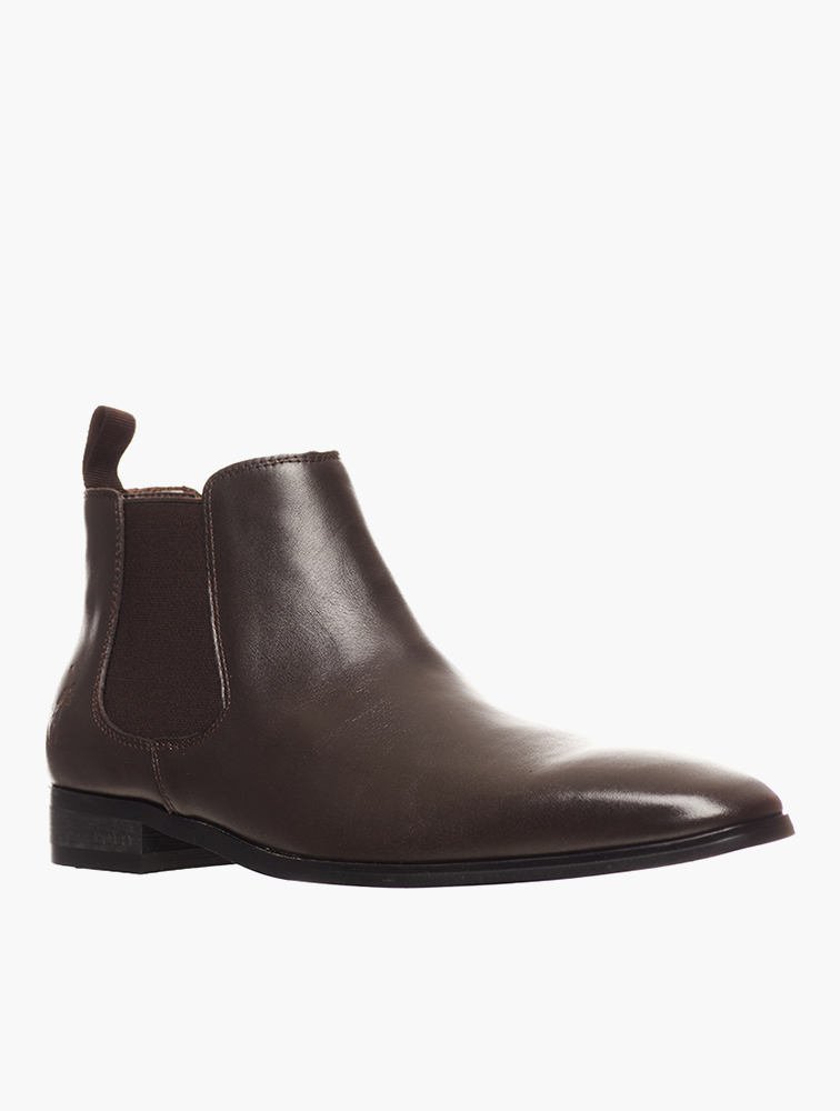 MyRunway Shop Polo Brown Leather Chelsea Boots for Men from
