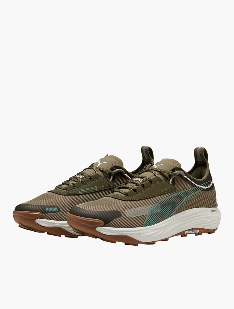MyRunway | Shop PUMA Velvet Moss & Green Voyage Nitro 3 Running