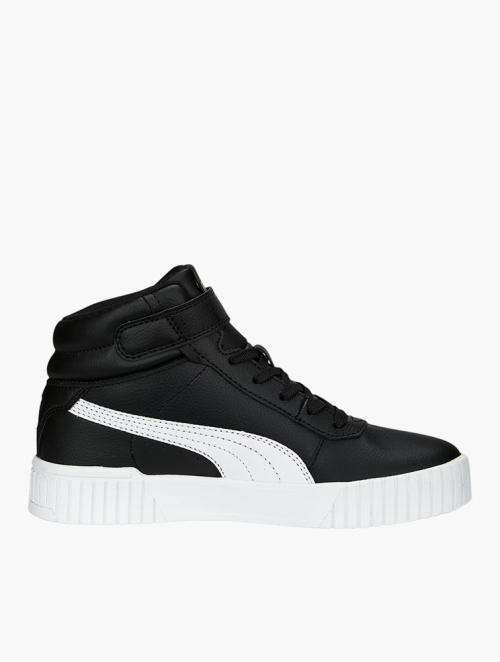 MyRunway Shop PUMA Black White Carina Mid Sneakers for