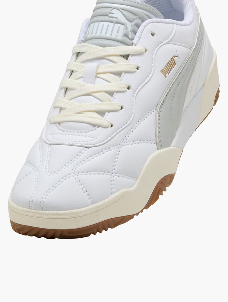 MyRunway | Shop PUMA White & Cool Light Gray Tifosi Lace Up