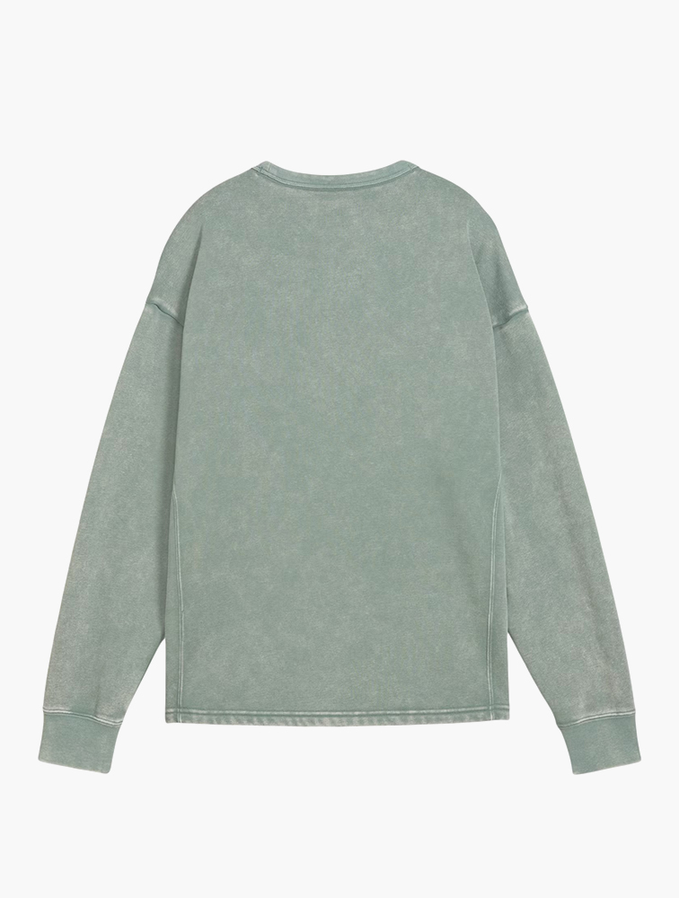 MyRunway | Shop PUMA Green Moon Class Comfort Washed Crew Fleece