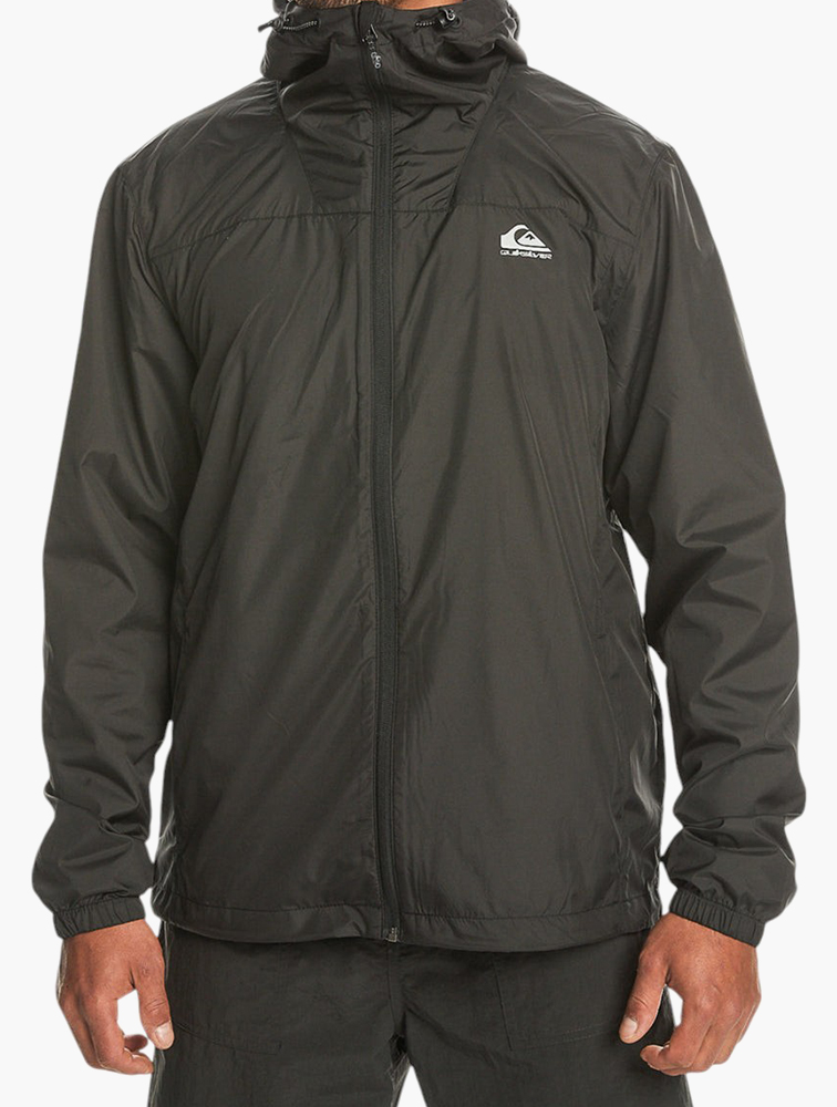 MyRunway | Shop Quiksilver Black Overcast Windbreaker Jacket for