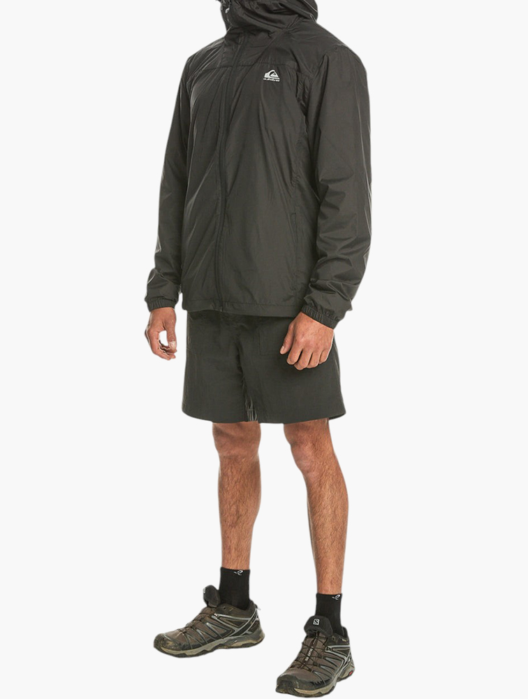 MyRunway | Shop Quiksilver Black Overcast Windbreaker Jacket for