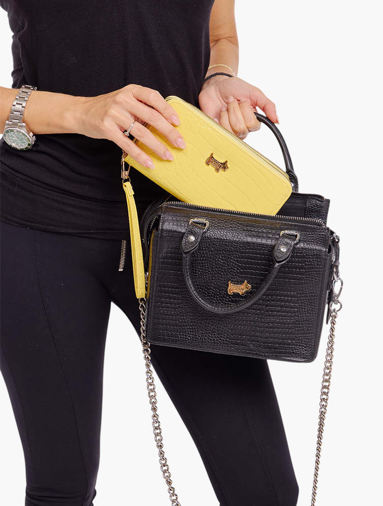 MyRunway | Shop Scotty Bags & Co. Patent Canary Ingcebo Crocodile