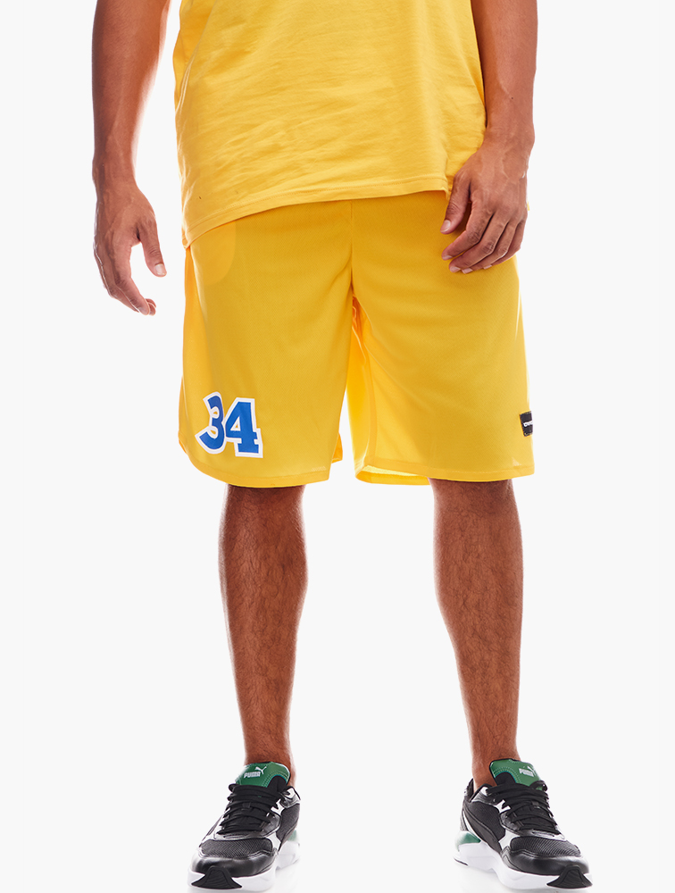 S.F.C 6 POCKET SHORTS ネイビー・イエロー　Mサイズ MyRunway | Shop Shaq Yellow Basketball Number Mesh Shorts for Men