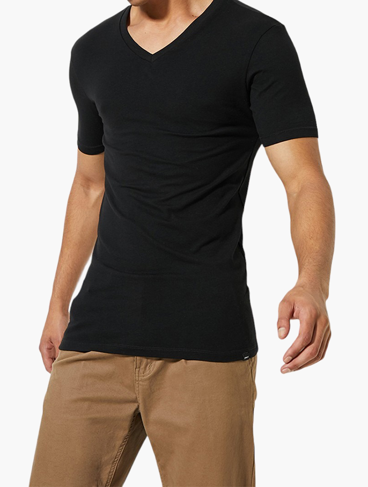 MyRunway | Shop Superbalist Label 3-pack plain muscle fit vee neck tee ...