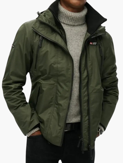 MyRunway | Shop Superdry Olive Green Hooded MTN Windbreaker Jacket