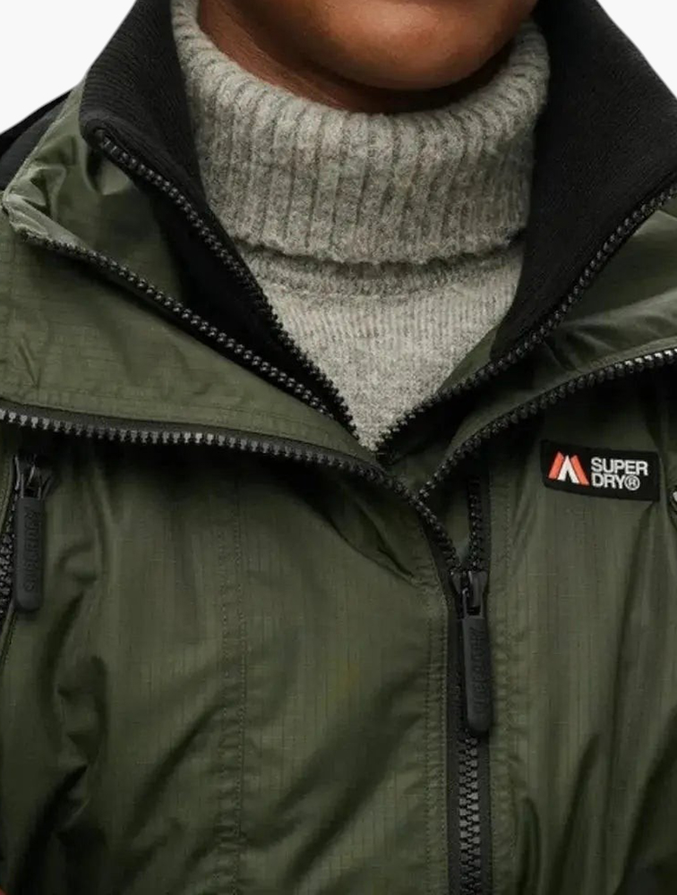 MyRunway | Shop Superdry Olive Green Hooded MTN Windbreaker Jacket