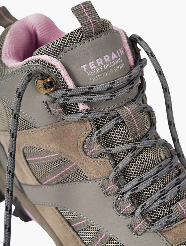 MyRunway | Shop Terrain Grey Melange Rover High Cut Hiking Boots