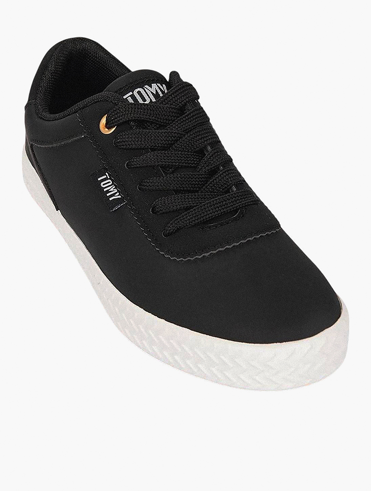 MyRunway | Shop Tomy Takkies Black Solid Lace-Up Sneakers for