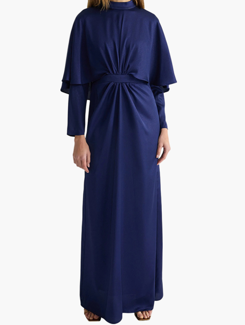 amazon royal blue dress plus size Dani Gown in Navy – Tulle A-Line Lace Prom Dress main image 0