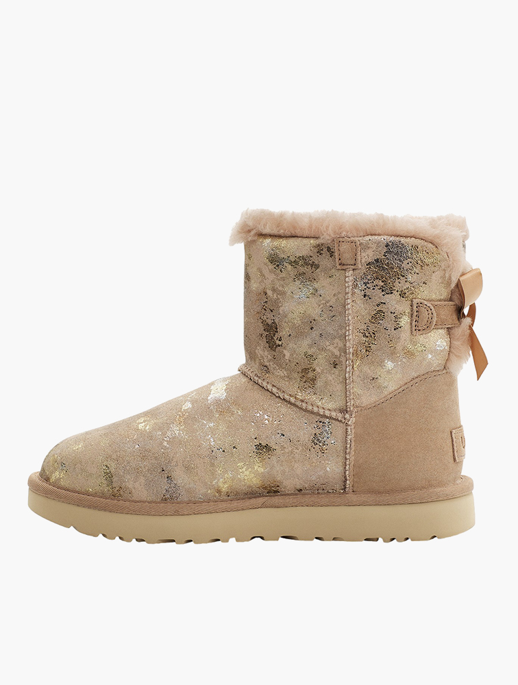 MyRunway Shop UGG Beachwood Mini Bailey Bow Gold Wash Boots for