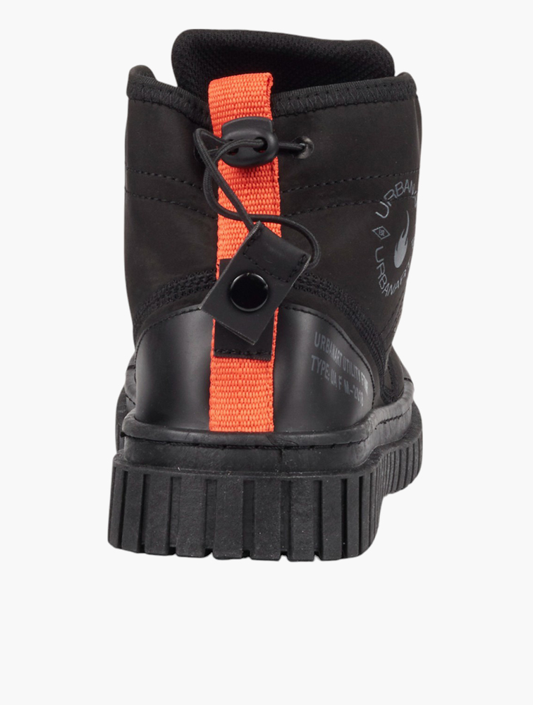 MyRunway | Shop Urbanart Black Renegade 6 Lycra Lace Up Boots for