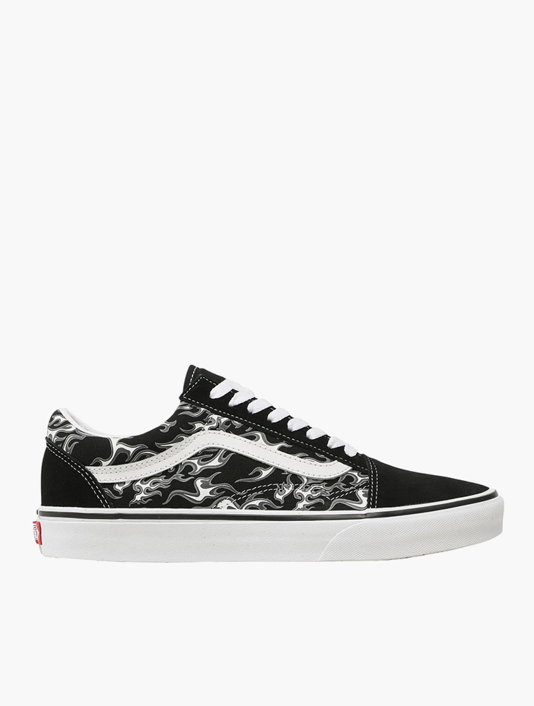 MyRunway | Shop Vans Black & True White Old Skool Sneakers