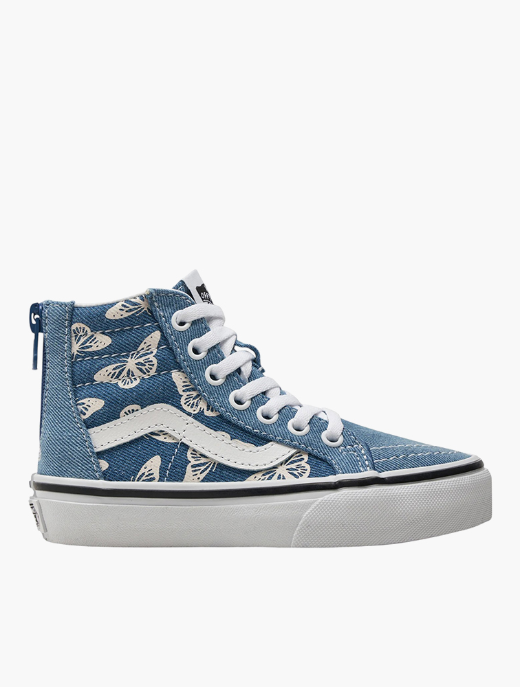 MyRunway | Shop Vans Youths Navy Sk8-Hi Zip Up Sneakers for Kids from ...