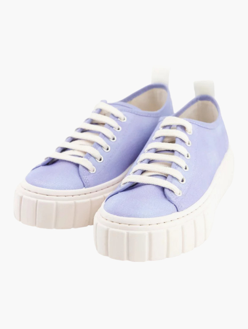 MyRunway Shop Victoria Purple Lace Up Round Toe Sneakers for