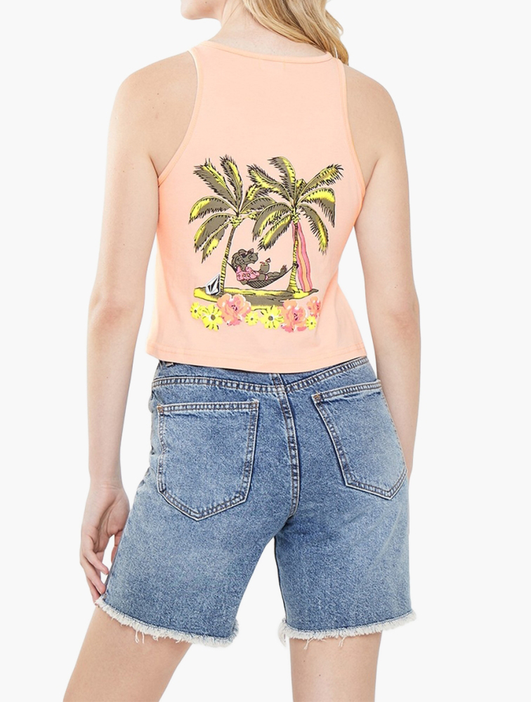 Volcom Women's Stone Hour Crop Tank Top – 100% Organic Cotton Muscle Tee With Rib Neckband - View #7