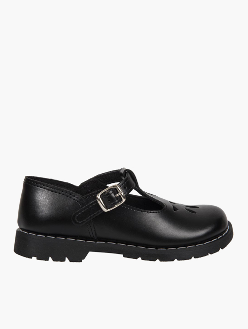 Shop Woolworths Black Lace-up Leather School Shoes MyRunway